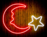 Star and Moon Room Light Flex Silicone LED Sign (Neon-Style, LED Technology) - Way Up Gifts