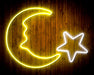 Star and Moon Room Light Flex Silicone LED Sign (Neon-Style, LED Technology) - Way Up Gifts