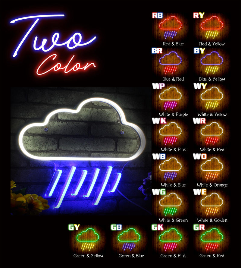 Rain Cloud Flex Silicone LED Sign (Neon-Style, LED Technology) - LED Gift Works