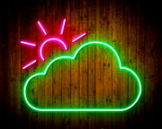Cloud with Sun Appearing Flex Silicone LED Sign (Neon-Style, LED Technology) - LED Gift Works