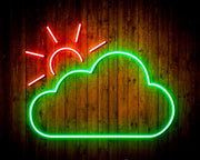 Cloud with Sun Appearing Flex Silicone LED Sign (Neon-Style, LED Technology) - LED Gift Works