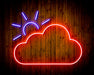 Cloud with Sun Appearing Flex Silicone LED Sign (Neon-Style, LED Technology) - Way Up Gifts