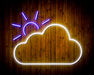 Cloud with Sun Appearing Flex Silicone LED Sign (Neon-Style, LED Technology) - Way Up Gifts