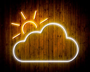 Cloud with Sun Appearing Flex Silicone LED Sign (Neon-Style, LED Technology) - LED Gift Works