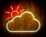 Cloud with Sun Appearing Flex Silicone LED Sign (Neon-Style, LED Technology) - LED Gift Works