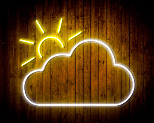 Cloud with Sun Appearing Flex Silicone LED Sign (Neon-Style, LED Technology) - Way Up Gifts