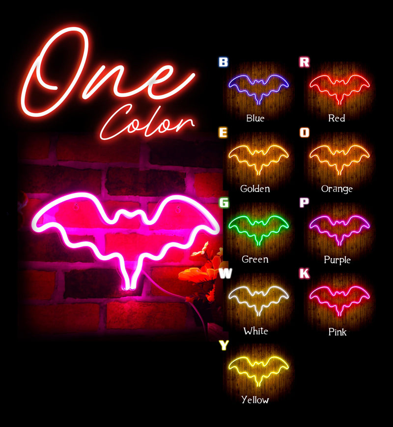 Bat Flex Silicone LED Sign (Neon-Style, LED Technology) - LED Gift Works