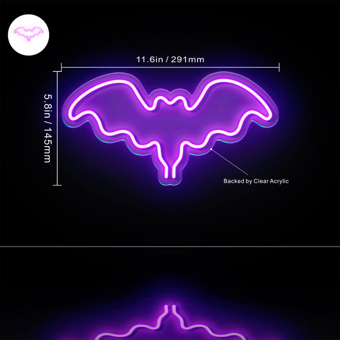 Bat Flex Silicone LED Sign (Neon-Style, LED Technology) - Way Up Gifts