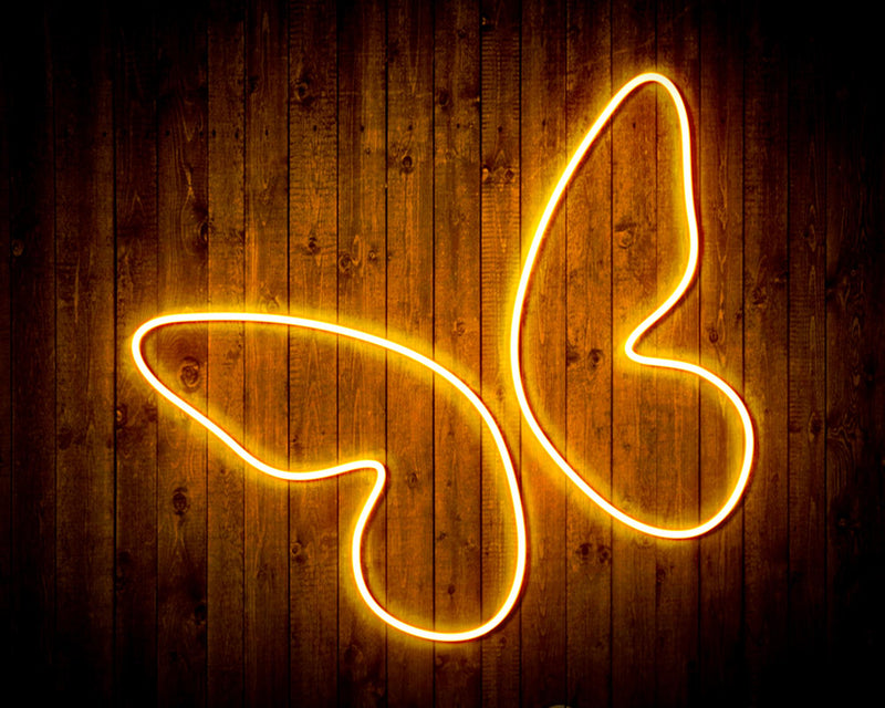 Butterfly Girl Room Flex Silicone LED Sign (Neon-Style, LED Technology) - LED Gift Works