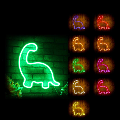 Dinosaur Kid Room Flex Silicone LED Sign (Neon-Style, LED Technology) - LED Gift Works