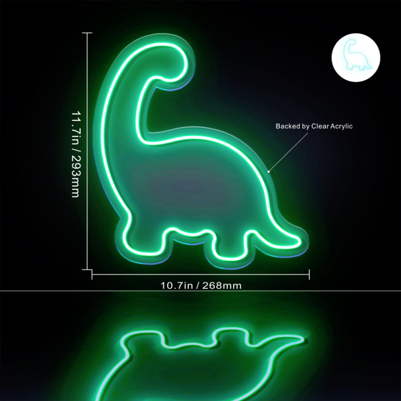 Dinosaur Kid Room Flex Silicone LED Sign (Neon-Style, LED Technology) - LED Gift Works