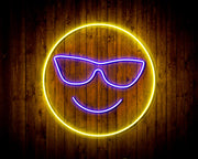 Smiley Face with Sunglasses Emoji Flex Silicone LED Sign (Neon-Style, LED Technology) - LED Gift Works