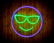 Smiley Face with Sunglasses Emoji Flex Silicone LED Sign (Neon-Style, LED Technology) - LED Gift Works