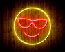 Smiley Face with Sunglasses Emoji Flex Silicone LED Sign (Neon-Style, LED Technology) - Way Up Gifts