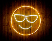 Smiley Face with Sunglasses Emoji Flex Silicone LED Sign (Neon-Style, LED Technology) - LED Gift Works