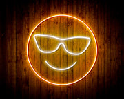 Smiley Face with Sunglasses Emoji Flex Silicone LED Sign (Neon-Style, LED Technology) - LED Gift Works