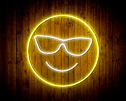 Smiley Face with Sunglasses Emoji Flex Silicone LED Sign (Neon-Style, LED Technology) - LED Gift Works