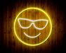 Smiley Face with Sunglasses Emoji Flex Silicone LED Sign (Neon-Style, LED Technology) - Way Up Gifts