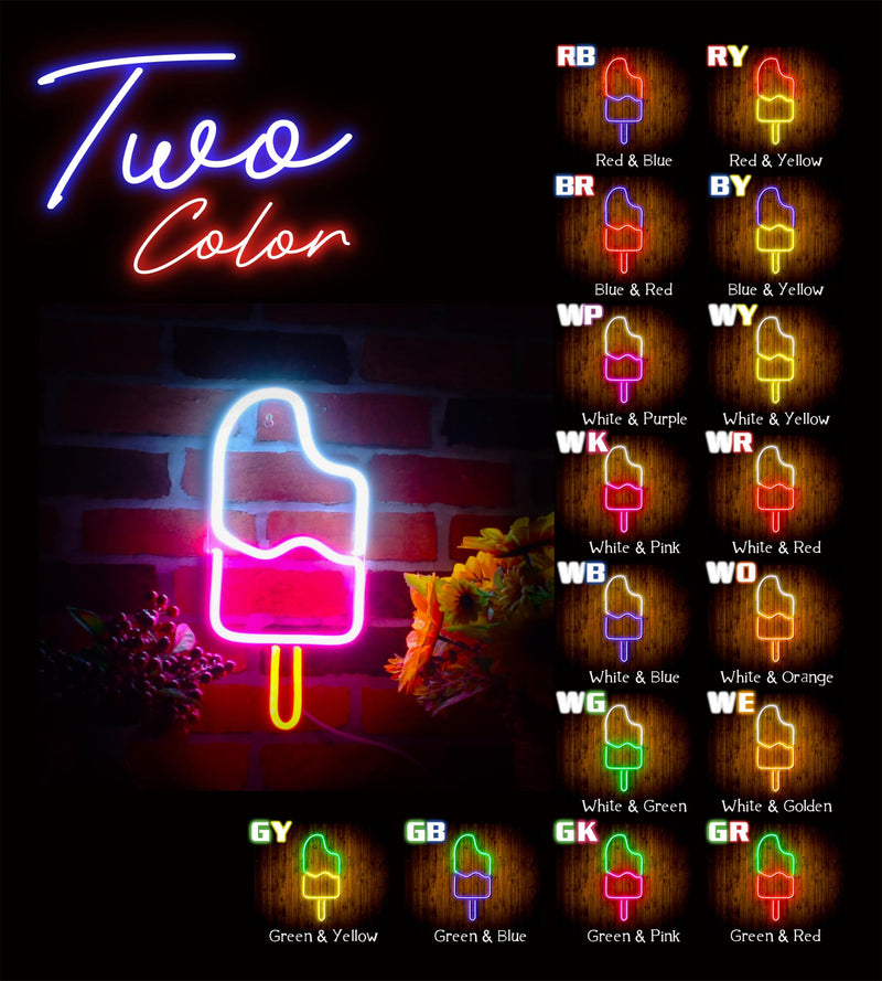 Ice Cream Popsicle Flex Silicone LED Sign (Neon-Style, LED Technology) - LED Gift Works