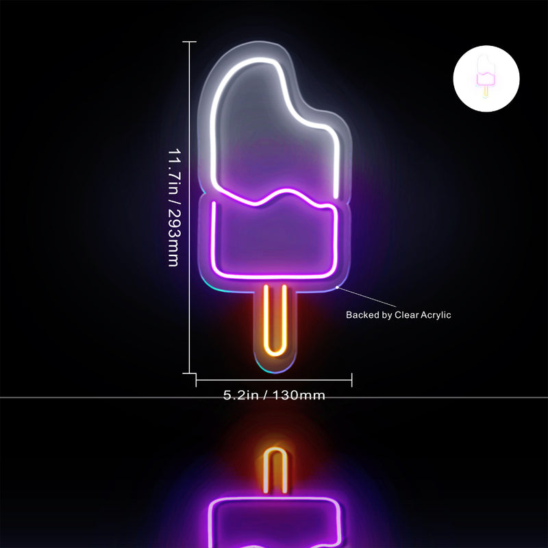 Ice Cream Popsicle Flex Silicone LED Sign (Neon-Style, LED Technology) - LED Gift Works