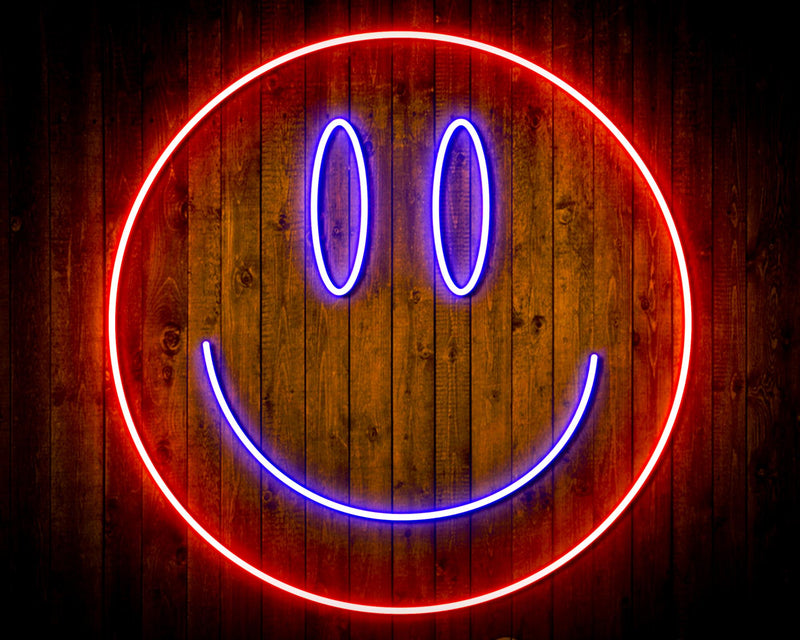 Smiley Face Emoji Flex Silicone LED Sign (Neon-Style, LED Technology) - LED Gift Works