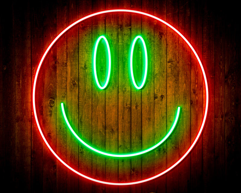 Smiley Face Emoji Flex Silicone LED Sign (Neon-Style, LED Technology) - LED Gift Works