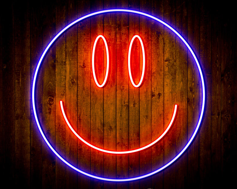 Smiley Face Emoji Flex Silicone LED Sign (Neon-Style, LED Technology) - LED Gift Works