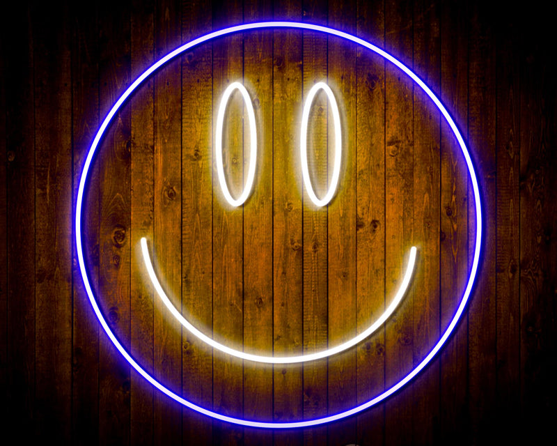Smiley Face Emoji Flex Silicone LED Sign (Neon-Style, LED Technology) - LED Gift Works