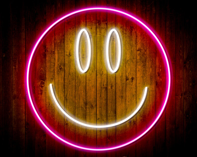 Smiley Face Emoji Flex Silicone LED Sign (Neon-Style, LED Technology) - LED Gift Works