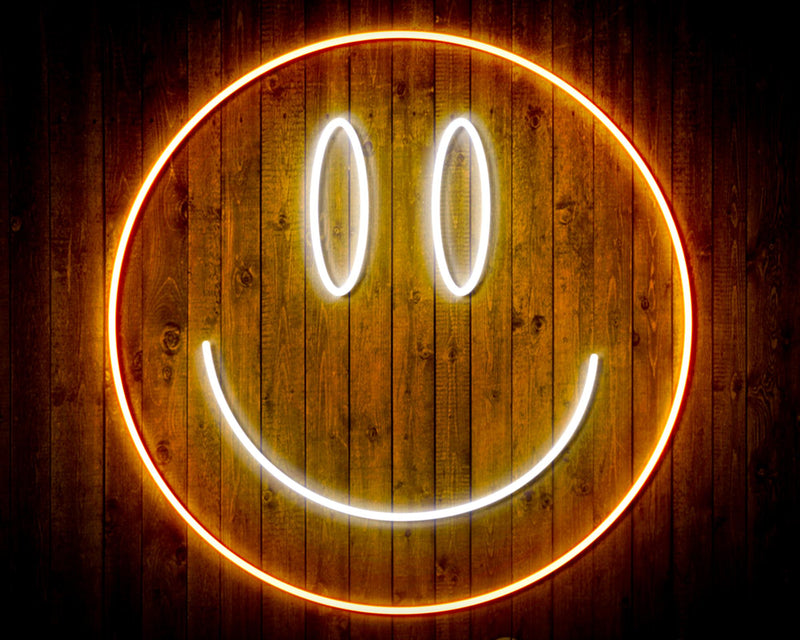 Smiley Face Emoji Flex Silicone LED Sign (Neon-Style, LED Technology) - LED Gift Works