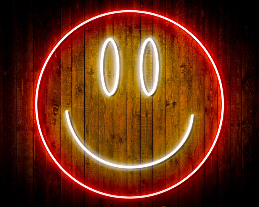 Smiley Face Emoji Flex Silicone LED Sign (Neon-Style, LED Technology) - Way Up Gifts