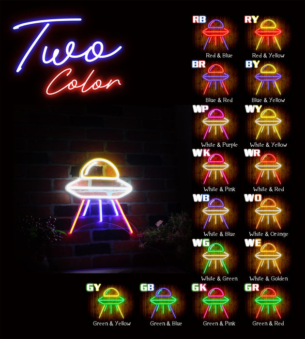Alien Space Ship UFO Flex Silicone LED Sign (Neon-Style, LED Technology) - Way Up Gifts
