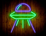 Alien Space Ship UFO Flex Silicone LED Sign (Neon-Style, LED Technology) - Way Up Gifts