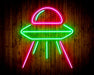 Alien Space Ship UFO Flex Silicone LED Sign (Neon-Style, LED Technology) - Way Up Gifts