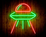 Alien Space Ship UFO Flex Silicone LED Sign (Neon-Style, LED Technology) - Way Up Gifts
