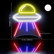 Alien Space Ship UFO Flex Silicone LED Sign (Neon-Style, LED Technology) - LED Gift Works