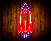 Rocket Space Shuttle Kid Room Flex Silicone LED Sign (Neon-Style, LED Technology) - LED Gift Works