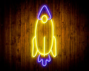 Rocket Space Shuttle Kid Room Flex Silicone LED Sign (Neon-Style, LED Technology) - LED Gift Works