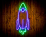 Rocket Space Shuttle Kid Room Flex Silicone LED Sign (Neon-Style, LED Technology) - Way Up Gifts
