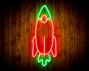 Rocket Space Shuttle Kid Room Flex Silicone LED Sign (Neon-Style, LED Technology) - LED Gift Works