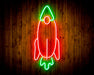 Rocket Space Shuttle Kid Room Flex Silicone LED Sign (Neon-Style, LED Technology) - Way Up Gifts