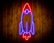 Rocket Space Shuttle Kid Room Flex Silicone LED Sign (Neon-Style, LED Technology) - LED Gift Works