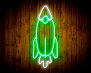 Rocket Space Shuttle Kid Room Flex Silicone LED Sign (Neon-Style, LED Technology) - LED Gift Works