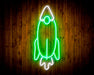 Rocket Space Shuttle Kid Room Flex Silicone LED Sign (Neon-Style, LED Technology) - Way Up Gifts