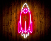 Rocket Space Shuttle Kid Room Flex Silicone LED Sign (Neon-Style, LED Technology) - LED Gift Works