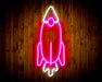 Rocket Space Shuttle Kid Room Flex Silicone LED Sign (Neon-Style, LED Technology) - Way Up Gifts