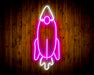 Rocket Space Shuttle Kid Room Flex Silicone LED Sign (Neon-Style, LED Technology) - Way Up Gifts