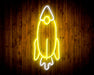 Rocket Space Shuttle Kid Room Flex Silicone LED Sign (Neon-Style, LED Technology) - Way Up Gifts