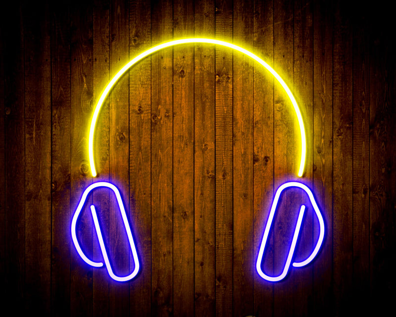 Headphones Recording Studio Flex Silicone LED Sign (Neon-Style, LED Technology) - LED Gift Works