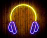 Headphones Recording Studio Flex Silicone LED Sign (Neon-Style, LED Technology) - Way Up Gifts